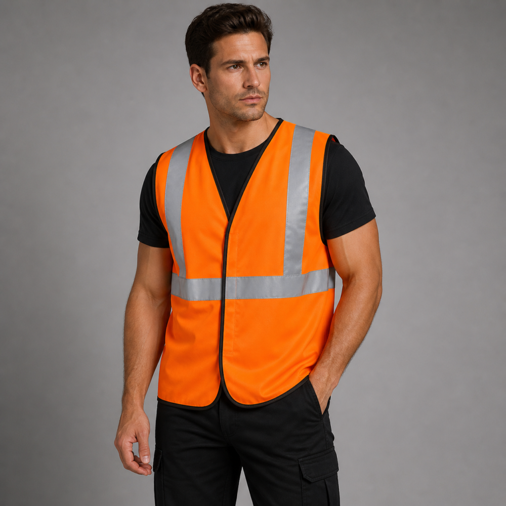 Gilet haute visibilité avec fermeture par bande auto-agrippante