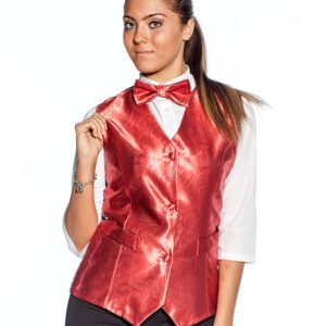Gilet de Serveuse Femme avec Nœud Papillon – Tenue Professionnelle