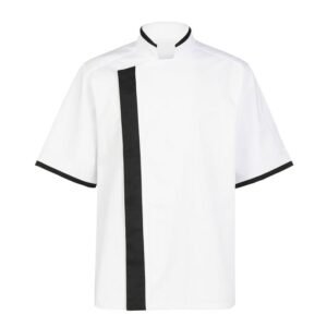 Veste de cuisine noire – Manches courtes