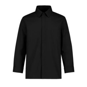Veste de cuisine noire à col chemise – Manches longues