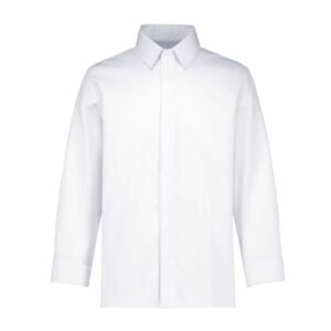 Veste de cuisine blanche à col chemise – Manches longues