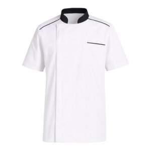 Veste de cuisine blanche respirante – Manches courtes