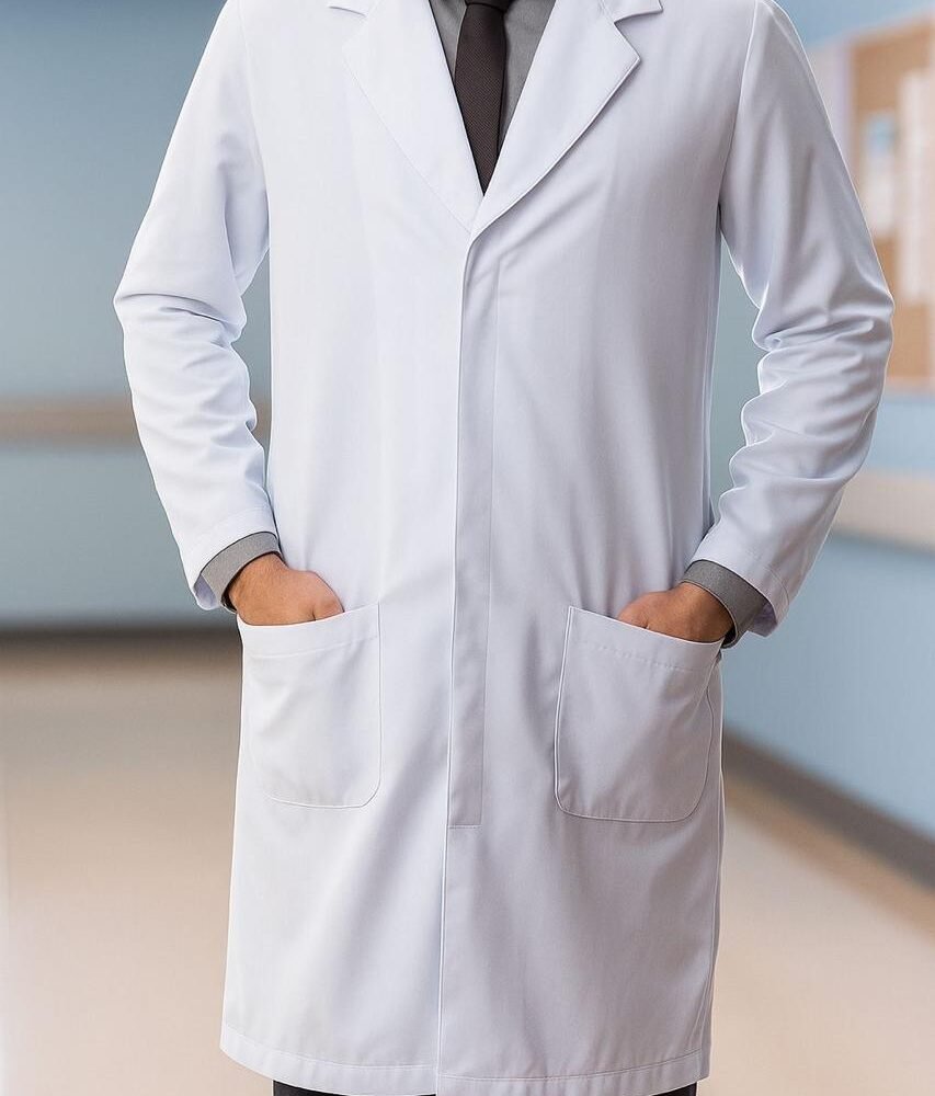 Blouse médicale Col Chemise blanche longue