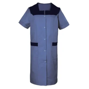 Blouse de travail longue femme à manches courtes