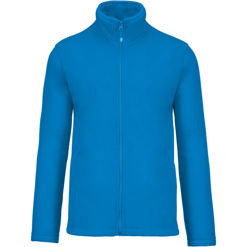 Veste polaire médicale zippée personnalisable bleu tropical