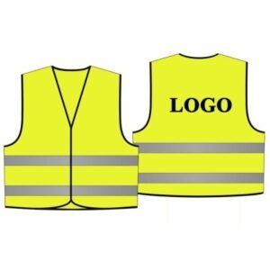 Gilet haute visibilité jaune fluo personnalisable avec logo