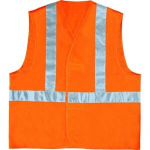 Gilet de protection orange fluo haute visibilité