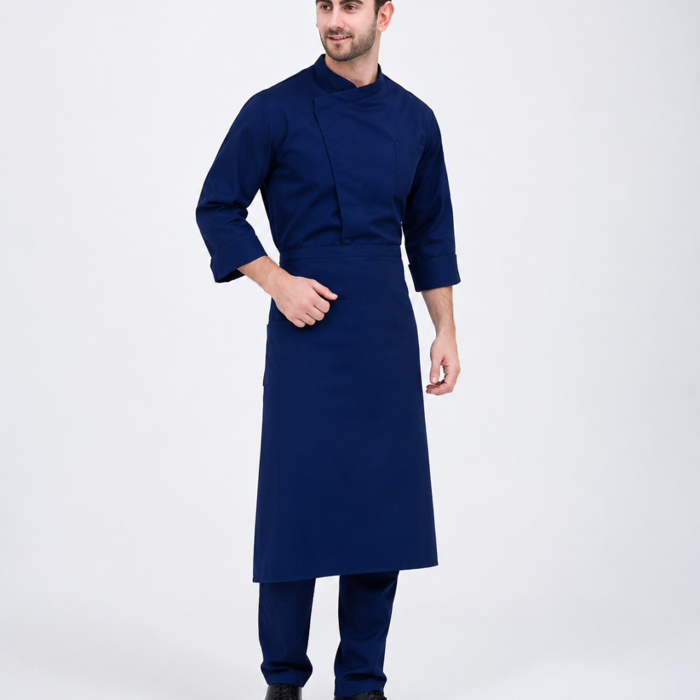 veste de cuisine bleu marine