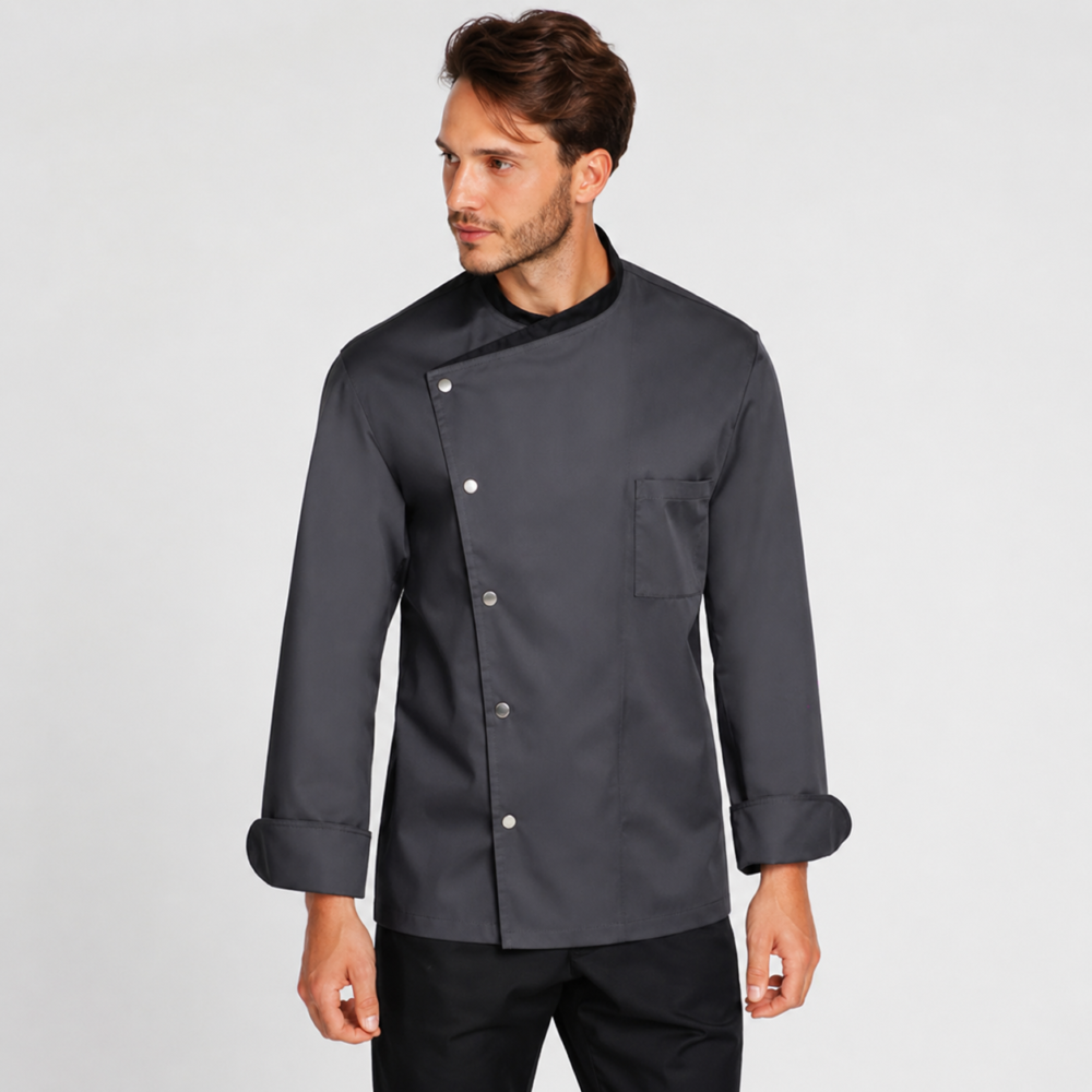 veste de cuisine grise