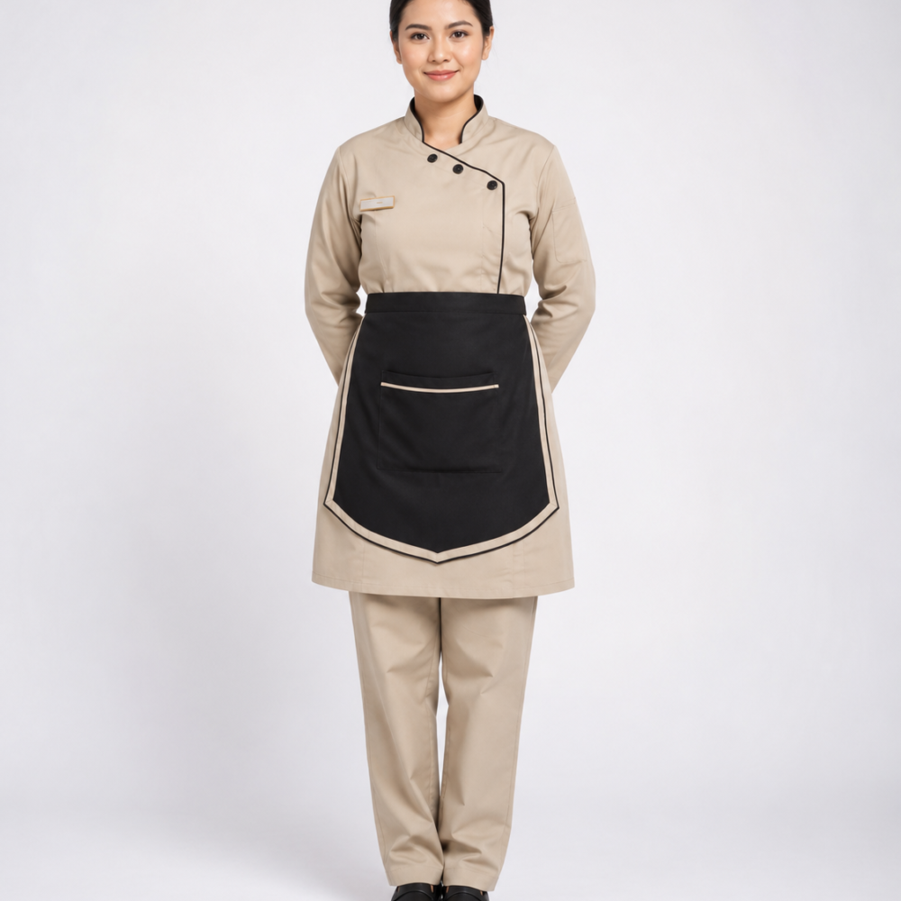 Ensemble de service hôtelier beige & noire