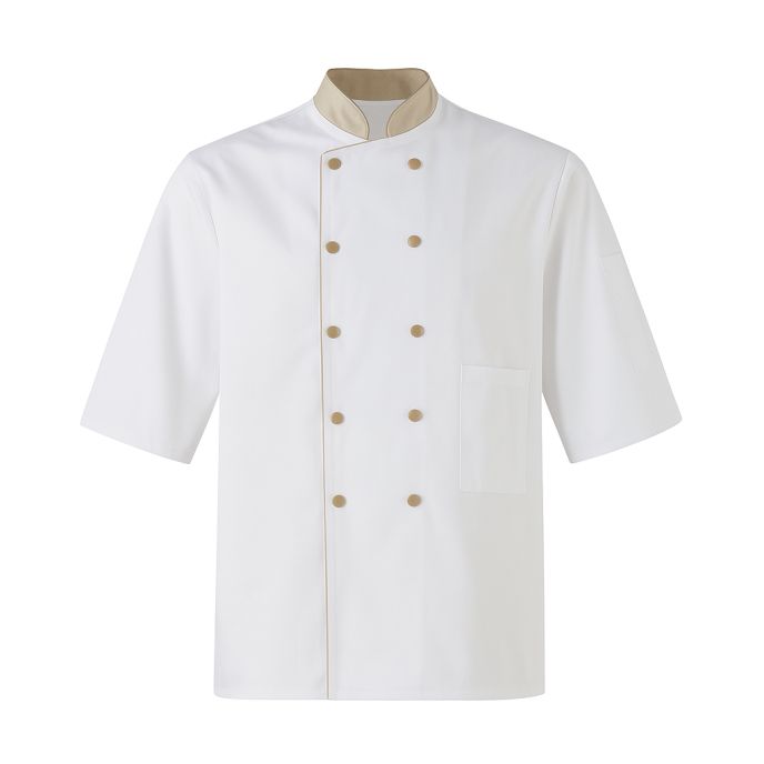 Veste de cuisine boulangerie à double boutons – Manches courtes