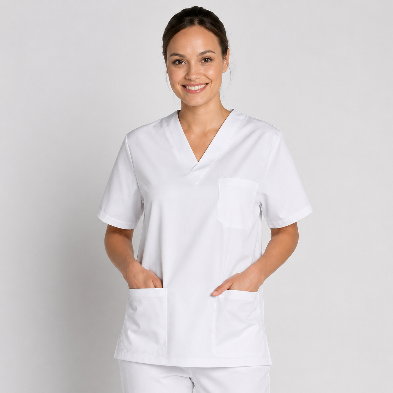 Tunique médicale col V coupe professionnelle
