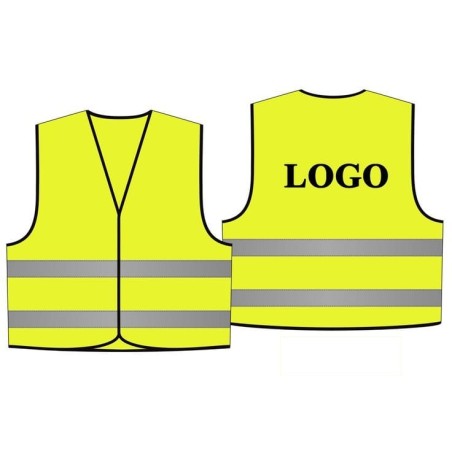 Gilet haute visibilité jaune fluo personnalisable avec logo