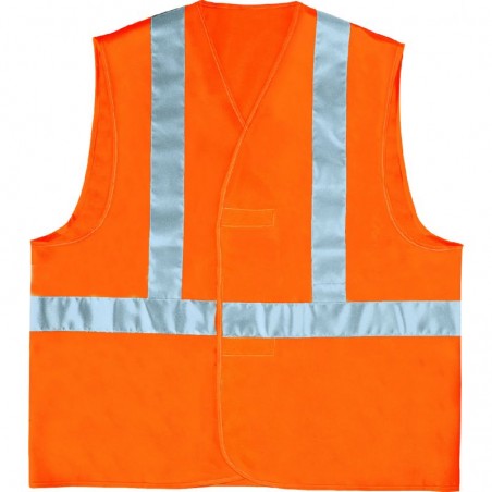 Gilet de protection orange fluo haute visibilité