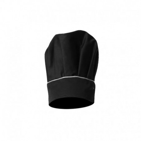 Toque noir liseré blanc